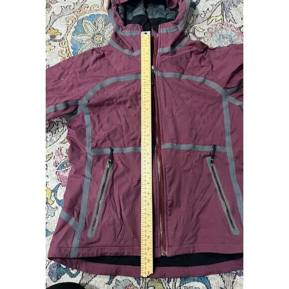 Women's Outdoor Research Coat Jacket Purple Large Hooded Zip Pockets Tactical - Picture 10 of 11